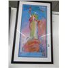 Image 1 : Framed Artist Signed Peter Max Statue of Liberty - 43" x 26"