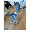 Image 2 : 2-Art Glass Dolphin Blue - 2 X $