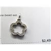 Image 2 : 18K WG Diamond Pendant w/30 Round Diamonds.  Diamonds are Bead Set 7.5g