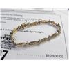 Image 2 : 14K YG Diamond Bracelet w/11 Marquise Brilliant Diamonds & 71 Baguette Diamonds.