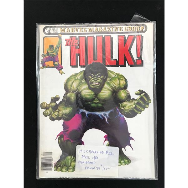 THE HULK MAGAZINE #26  (MARVEL COMICS)