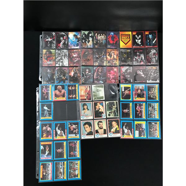 LARGE LOT OF KISS BAND/ WWF WRESTLING CARDS