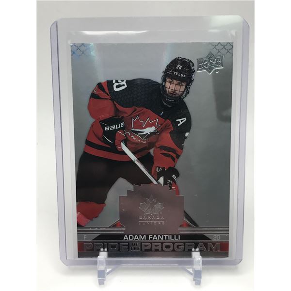 2022 UD TEAM CANADA JUNIORS NO. 96 ADAM FANTILLI PRE-ROOKIE CARD