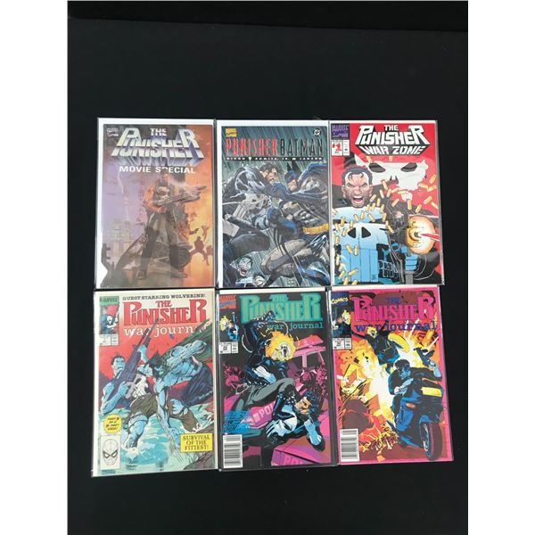 LOT OF 6 MARVEL PUNISHER COMICS