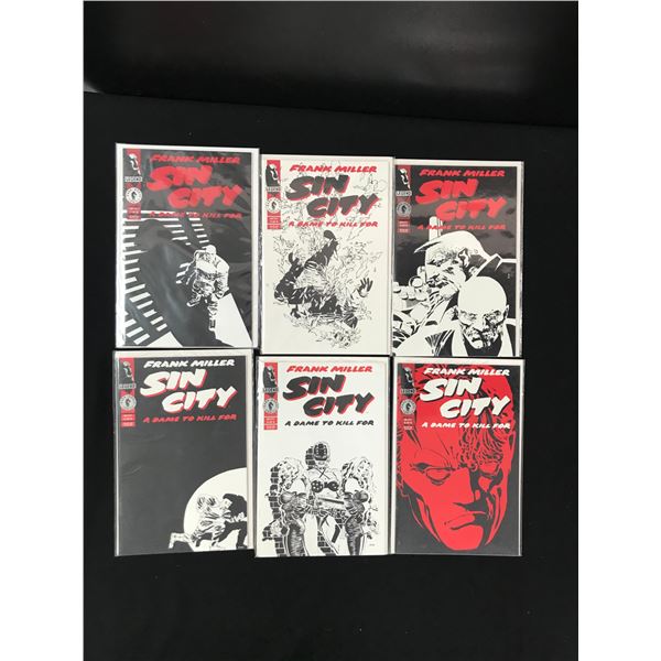 LOT OF 6 DARK HORSE SIN CITY COMICS