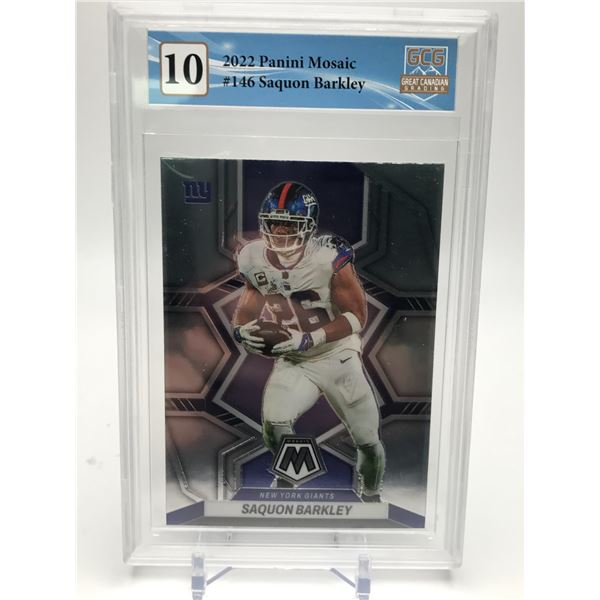 2022 PANINI MOSAIC NO. 146 SAQUON BARKLEY GCG 10 MINT!