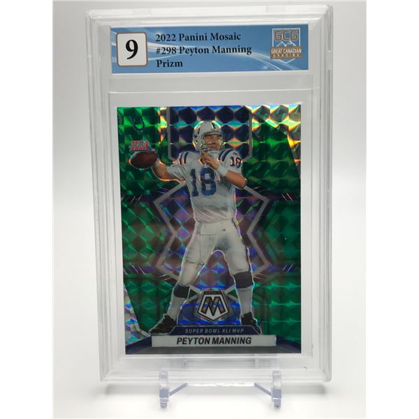 2022 PANINI MOSAIC NO. 298 PEYTON MANNING PRIZM GCG 9