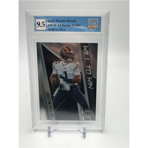 2022 PANINI MOSAIC #WW-14 JUSTIN FEILDS WILL TO WIN GCG GRADED 9.5