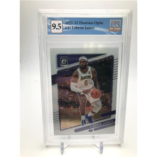 2021-22 DONRUSS OPTIC NO. 41 LEBRON JAMES GCG 9.5