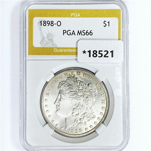 1898-O Morgan Silver Dollar PGA MS66