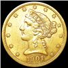 Image 1 : 1901-S $5 Gold Half Eagle CLOSELY UNCIRCULATED
