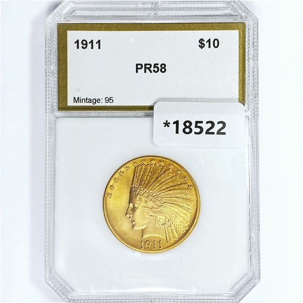 1911 $10 Gold Eagle PCI PR58