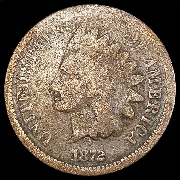 1872 Indian Head Cent NICELY CIRCULATED