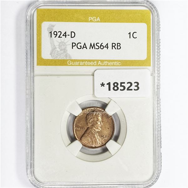 1924-D Wheat Cent PGA MS64 RB