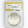 Image 1 : 1885-O Morgan Silver Dollar PGA MS65 PL