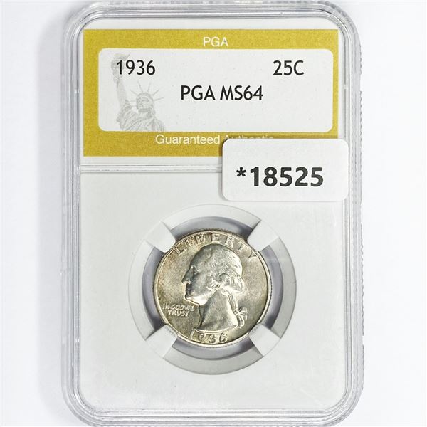 1936 Wheat Quarter PGA MS64
