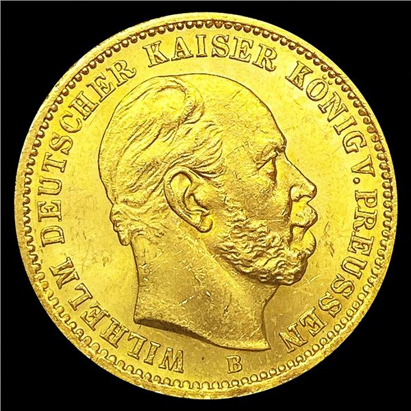 1872 German .2305oz Gold 20 Marks UNCIRCULATED