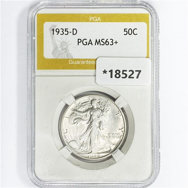 1935-D Walking Liberty Half Dollar PGA MS63+