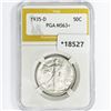 Image 1 : 1935-D Walking Liberty Half Dollar PGA MS63+