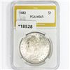 Image 1 : 1882 Morgan Silver Dollar PGA MS65