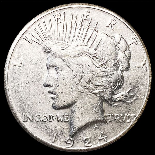 1924-S Silver Peace Dollar NEARLY UNCIRCULATED