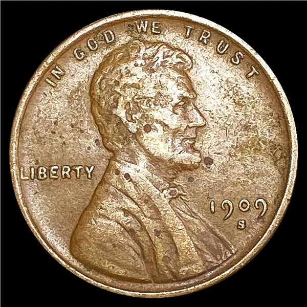 1909-S Wheat Cent NEARLY UNCIRCULATED