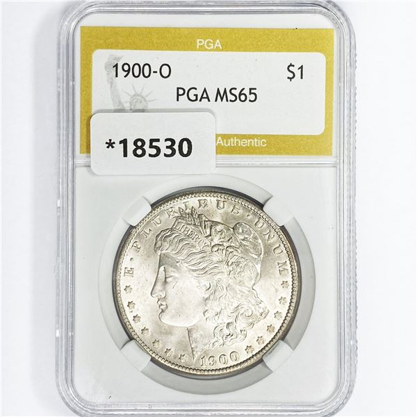 1900-O Morgan Silver Dollar PGA MS65