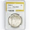 Image 1 : 1900-O Morgan Silver Dollar PGA MS65