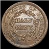 Image 2 : 1856 Braided Hair Half Cent CLOSELY UNCIRCULATED