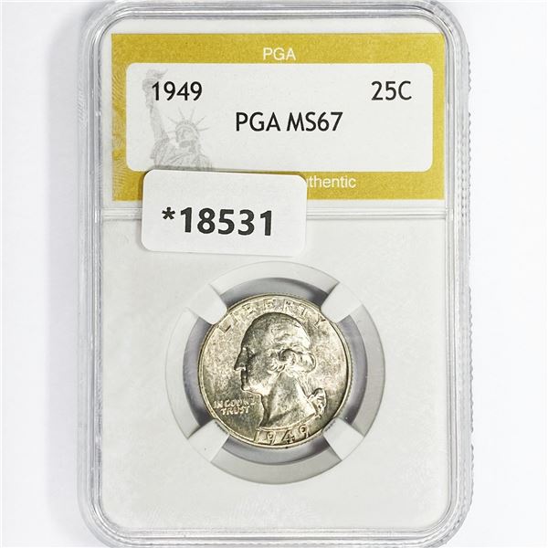 1949 Washington Silver Quarter PGA MS67