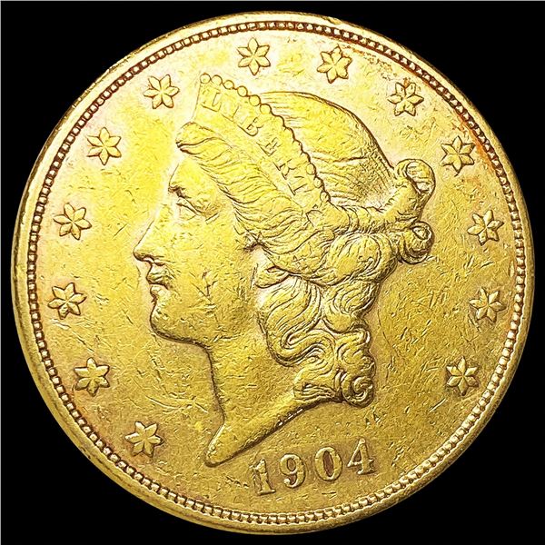 1904-S $20 Gold Double Eagle CLOSELY UNCIRCULATED