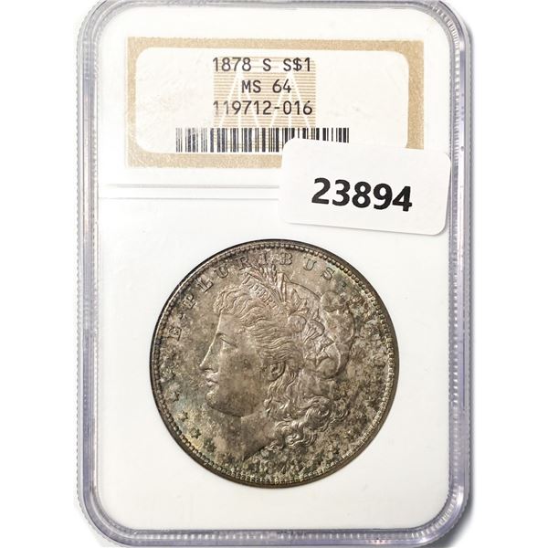 1878-S Morgan Silver Dollar NGC MS64