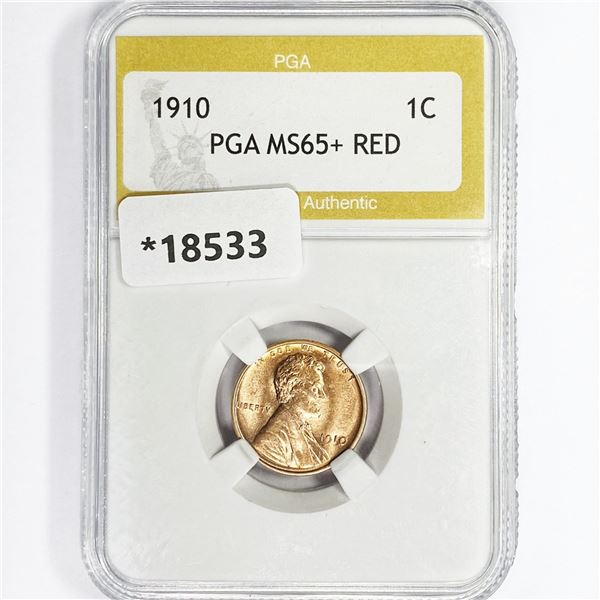1910 Wheat Cent PGA MS65+ RED