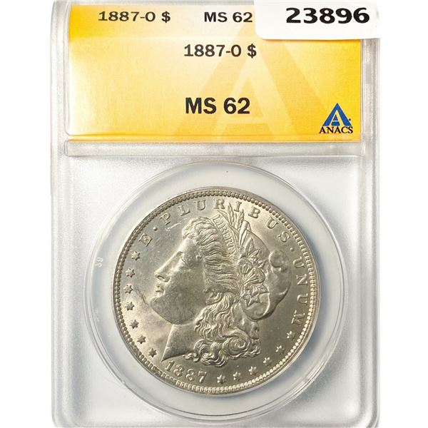 1887-O Morgan Silver Dollar ANACS MS62