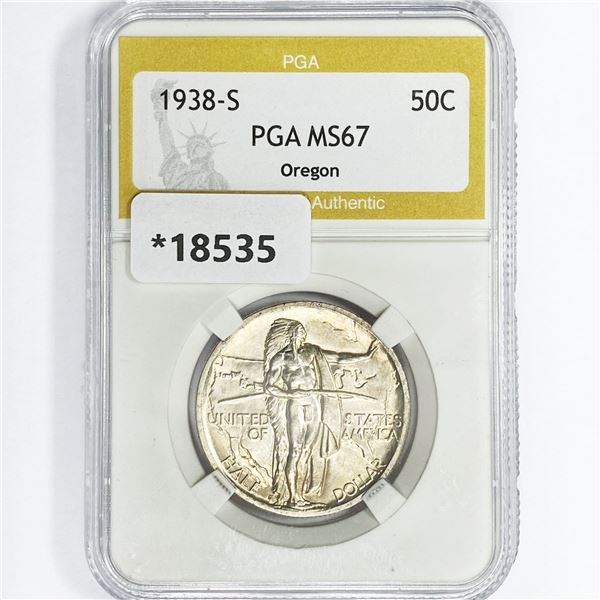 1938-S Oregon Trail Half Dollar PGA MS67