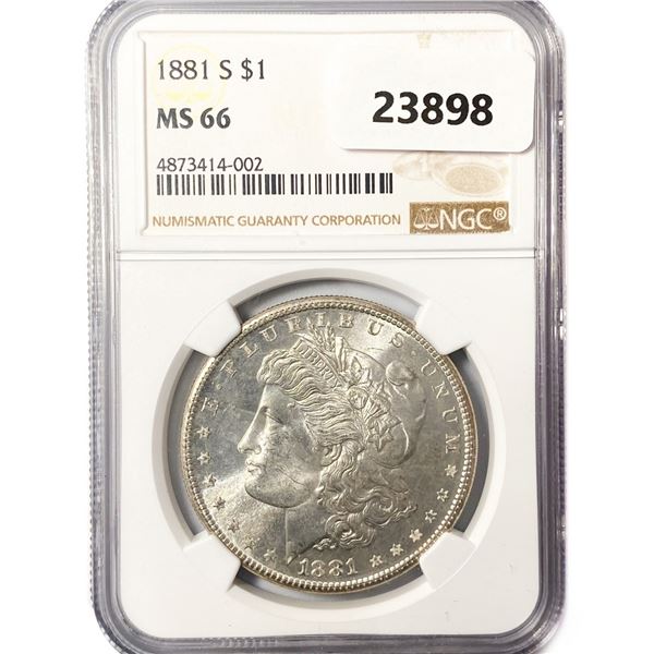1881-S Morgan Silver Dollar NGC MS66
