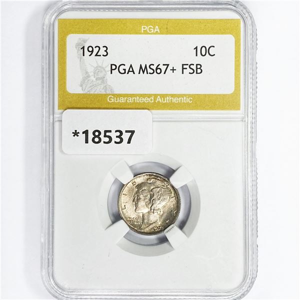 1923 Mercury Silver Dime PGA MS67+ FSB