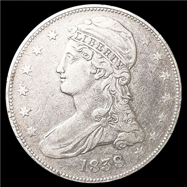 1838 Capped Bust Half Dollar LIGHTLY CIRCULATED