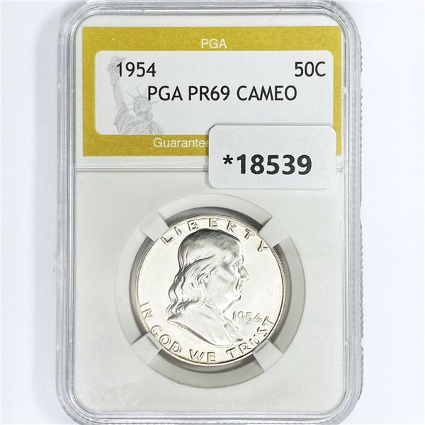 1954 Franklin Half Dollar PGA PR69 CAMEO