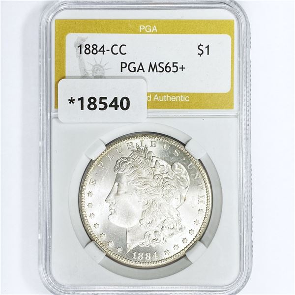 1884-CC Morgan Silver Dollar PGA MS65+