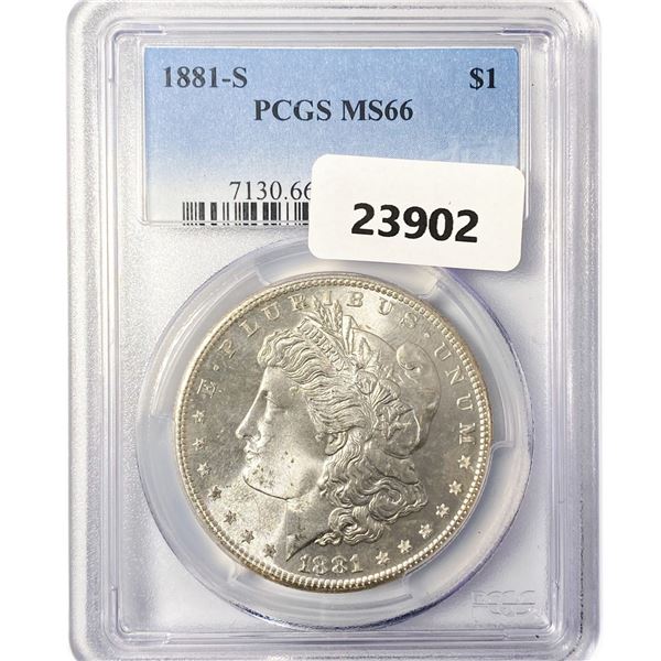 1881-S Morgan Silver Dollar PCGS MS66