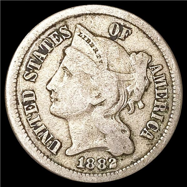 1882 Nickel Three Cent NICELY CIRCULATED
