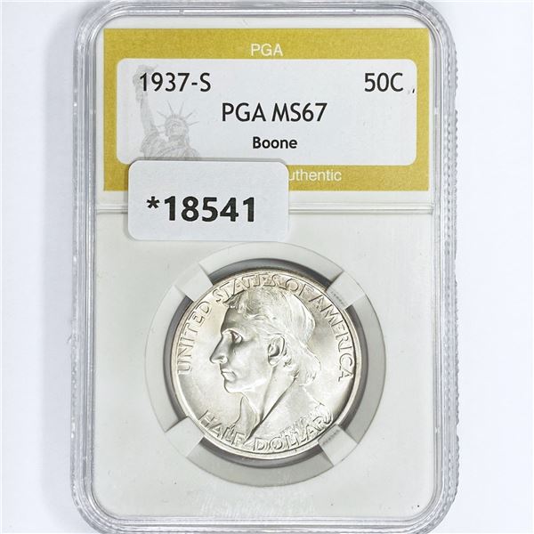 1937-S Boone Half Dollar PGA MS67