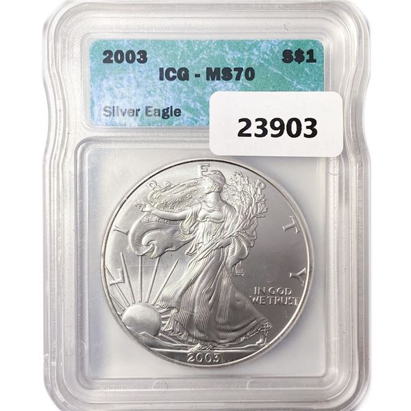 2003 American Silver Eagle ICG MS70