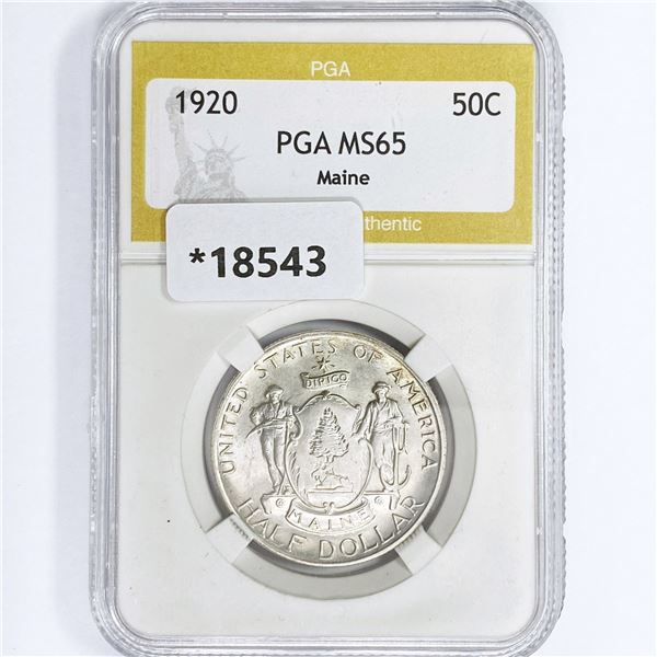 1920 Maine Half Dollar PGA MS65