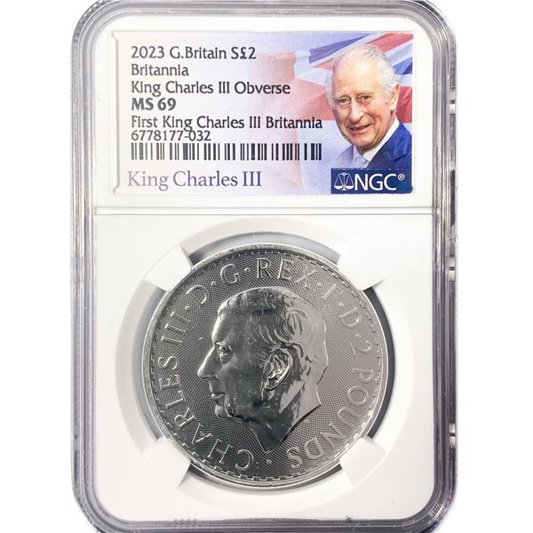 2023 1oz G.B. S2Â£ NGC MS69 King Charles III