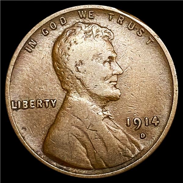 1914-D Wheat Cent LIGHTLY CIRCULATED