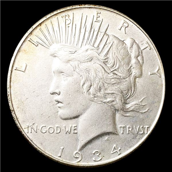 1934-D Silver Peace Dollar NEARLY UNCIRCULATED