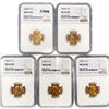 Image 1 : 1942-S Set (5) Wheat Cent NGC MS66 RD