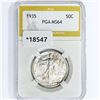 Image 1 : 1935 Walking Liberty Half Dollar PGA MS64